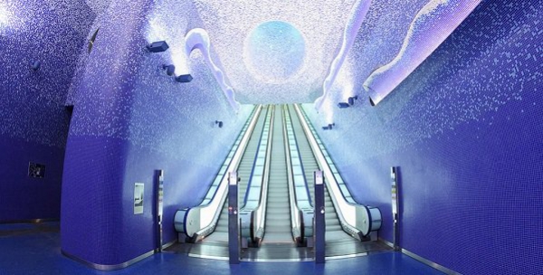 The Blue underground Toledo Metro Station Naples Awarded